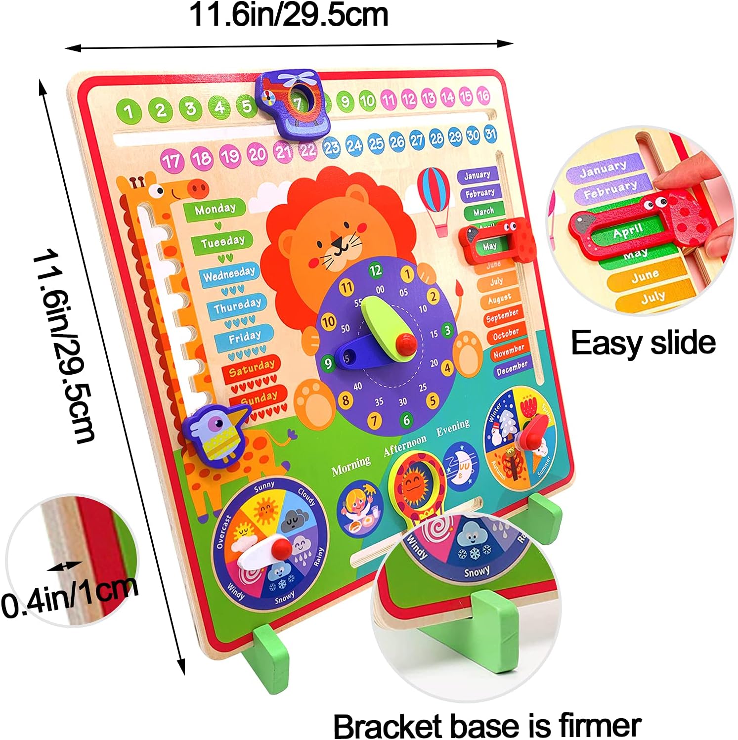 Lion Calendar Clock - Image 5