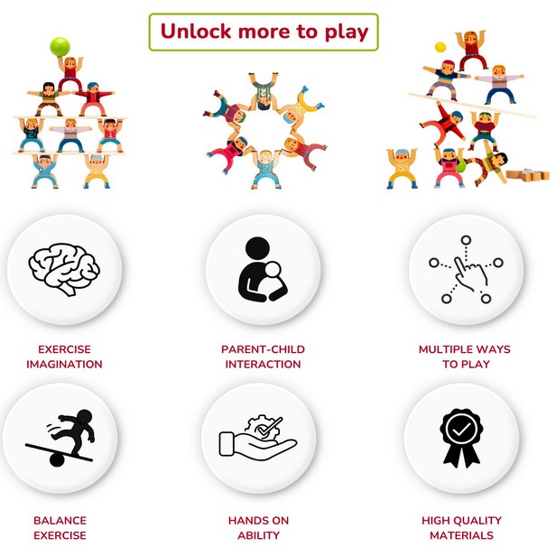 Wooden Stacking Toy - Hercules Jenga - Image 9