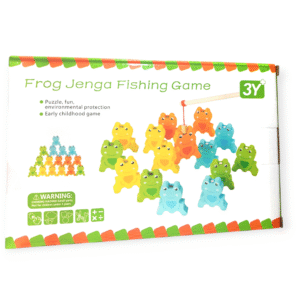 Wooden Stacking Toy - Frog Jenga Fishing Game